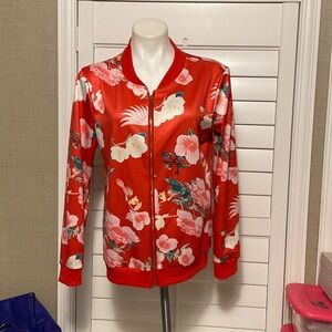Vibrant Floral Women's Bomber Jacket
